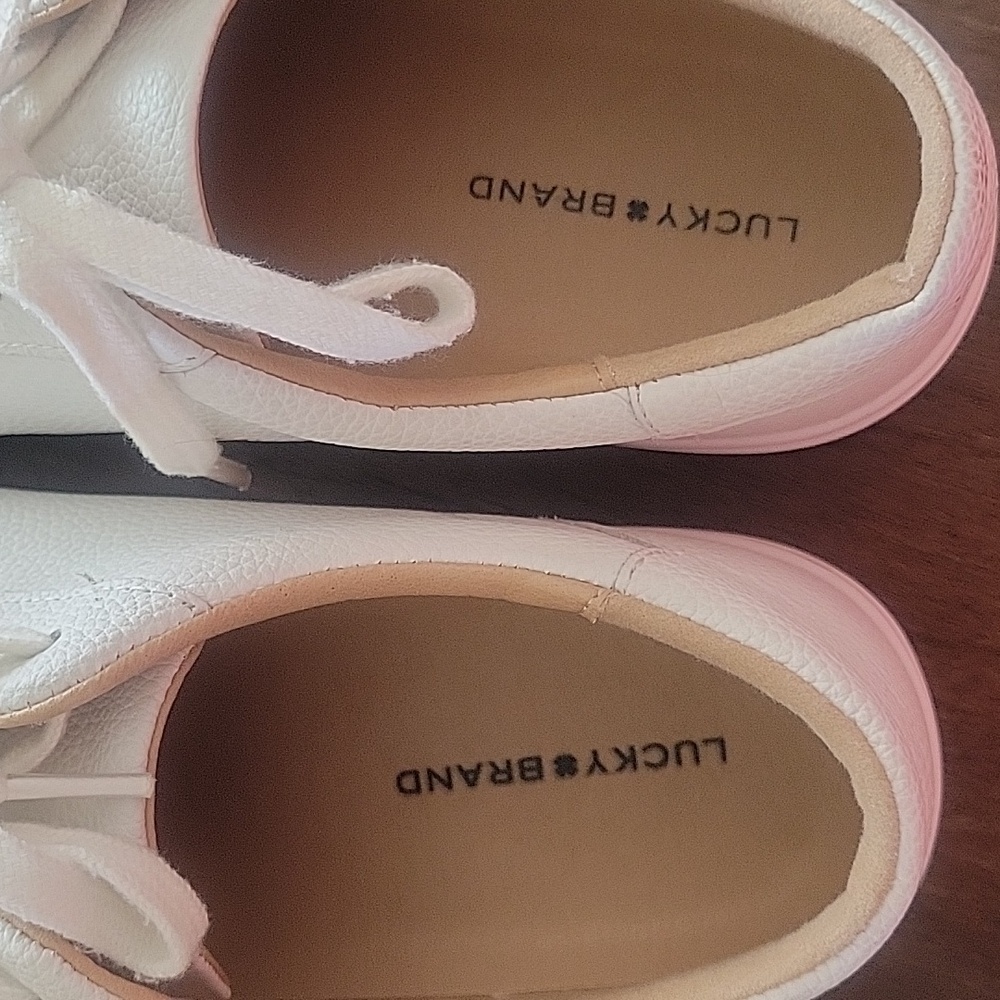 Lucky Brand Divahna Sneakers Leather 10M white - Picture 6 of 9